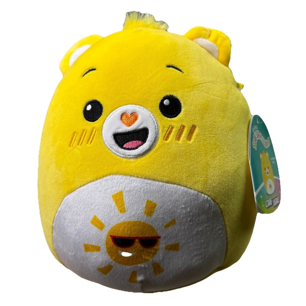 NEW Squishmallows FuzzAmallows 8" Inch Care Bears Funshine Bear Fuzzy Soft Plush